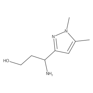 3-amino-3-(1,5-dimethyl-1H-pyrazol-3-yl)propan-1-ol Structure