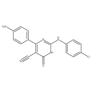 4-(4-Aminophenyl)-2-[(4-chlorophenyl)amino]-6-oxo-1,6-dihydropyrimidine-5-carbonitrile Structure