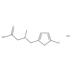 2-{[(5-Chlorothiophen-2-yl)methyl](methyl)amino}acetic acid hydrochloride Structure