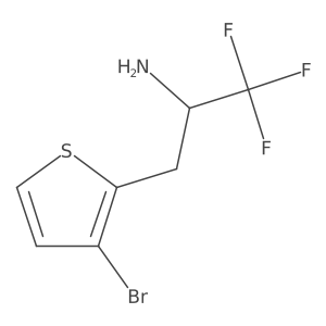 3-(3-Bromothiophen-2-yl)-1,1,1-trifluoropropan-2-amine结构式