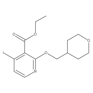 Ethyl 4-iodo-2-(oxan-4-ylmethoxy)pyridine-3-carboxylate Structure