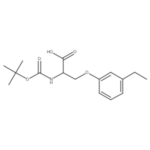 N-Boc-O-(3-ethylphenyl)-L-serine Structure