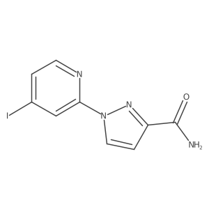 1-(4-Iodo-2-pyridyl)pyrazole-3-carboxamide Structure