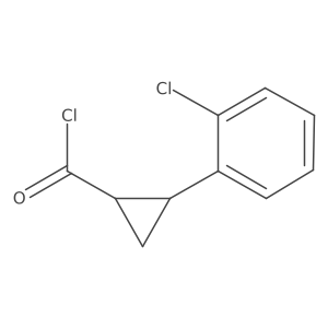 rac-(1R,2R)-2-(2-chlorophenyl)cyclopropane-1-carbonylchloride结构式