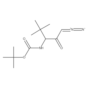 tert-butyl N-[(3S)-1-diazo-4,4-dimethyl-2-oxopentan-3-yl]carbamate结构式