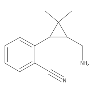 2-[3-(Aminomethyl)-2,2-dimethylcyclopropyl]benzonitrile结构式