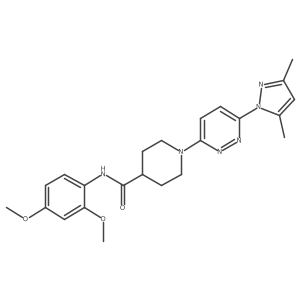 N-(2,4-dimethoxyphenyl)-1-[6-(3,5-dimethyl-1H-pyrazol-1-yl)pyridazin-3-yl]piperidine-4-carboxamide结构式