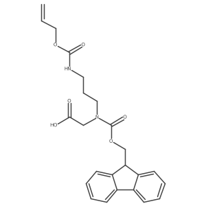 Fmoc-N-Aminopropyl-Gly(Alloc)-OH结构式