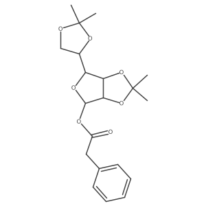 2,3;5,6-Di-O-isopropylidene-1-O-(2-phenylacetyl)-alpha-D-mannofuranose结构式