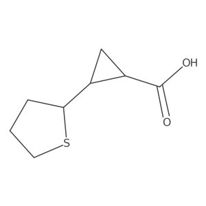 2-(Thiolan-2-yl)cyclopropane-1-carboxylic acid结构式
