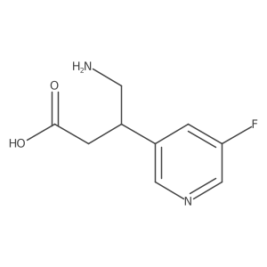 4-Amino-3-(5-fluoropyridin-3-yl)butanoic acid结构式