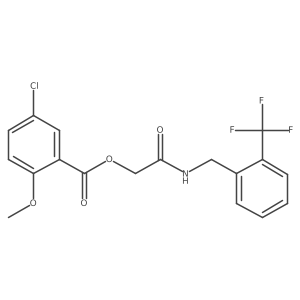 ({[2-(Trifluoromethyl)phenyl]methyl}carbamoyl)methyl 5-chloro-2-methoxybenzoate结构式