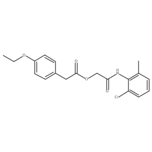 2-[(2-Chloro-6-methylphenyl)amino]-2-oxoethyl (4-ethoxyphenyl)acetate结构式