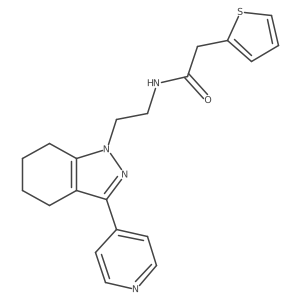 N-(2-(3-(pyridin-4-yl)-4,5,6,7-tetrahydro-1H-indazol-1-yl)ethyl)-2-(thiophen-2-yl)acetamide Structure