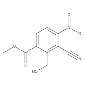 Benzoic acid, 3-cyano-2-(hydroxymethyl)-4-nitro-, methyl ester Structure