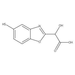 2-(Carboxy(hydroxy)methyl)-5-mercaptobenzo[d]oxazole结构式