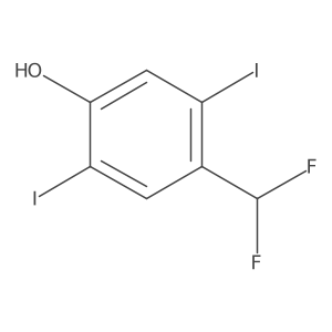 4-(Difluoromethyl)-2,5-diiodophenol Structure