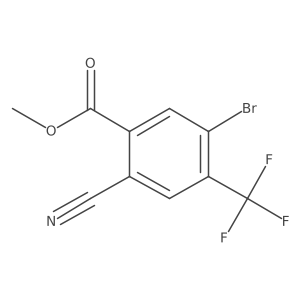 Methyl 5-bromo-2-cyano-4-(trifluoromethyl)benzoate Structure