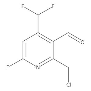 2-(Chloromethyl)-4-(difluoromethyl)-6-fluoropyridine-3-carboxaldehyde Structure