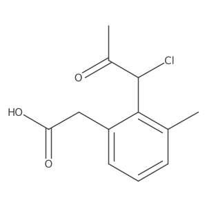 2-(1-Chloro-2-oxopropyl)-3-methylphenylacetic acid结构式
