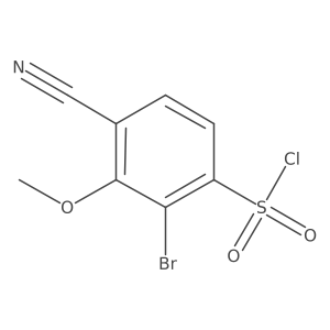 2-Bromo-4-cyano-3-methoxybenzenesulfonyl chloride结构式