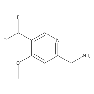 2-(Aminomethyl)-5-(difluoromethyl)-4-methoxypyridine结构式