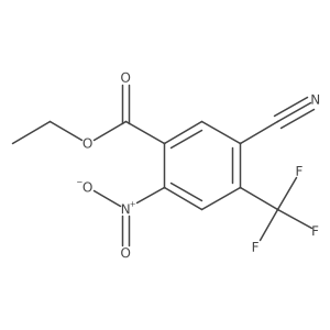 ethyl 5-cyano-2-nitro-4-(trifluoromethyl)benzoate结构式