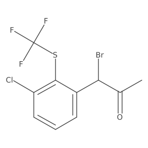 1-Bromo-1-(3-chloro-2-(trifluoromethylthio)phenyl)propan-2-one结构式