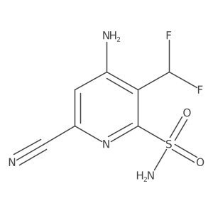 4-Amino-6-cyano-3-(difluoromethyl)pyridine-2-sulfonamide Structure