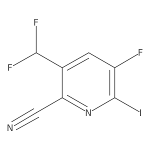 3-(Difluoromethyl)-5-fluoro-6-iodopicolinonitrile结构式