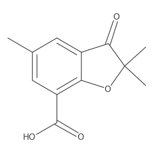 2,2,5-Trimethyl-3-oxo-2,3-dihydrobenzofuran-7-carboxylic acid Structure