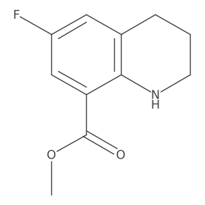 Methyl 6-fluoro-1,2,3,4-tetrahydroquinoline-8-carboxylate结构式