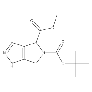 Methyl (R)-5-Boc-2,4,5,6-tetrahydropyrrolo[3,4-c]pyrazole-4-carboxylate Structure