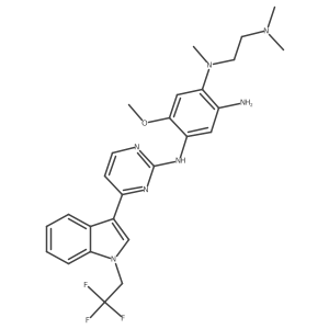 N1-(2-(Dimethylamino)ethyl)-5-methoxy-N1-methyl-N4-(4-(1-(2,2,2-trifluoroethyl)-1H-indol-3-YL)pyrimidin-2-YL)benzene-1,2,4-triamine结构式