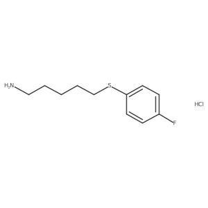 5-((4-Fluorophenyl)thio)pentan-1-amine hydrochloride结构式