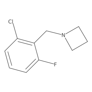 1-(2-Chloro-6-fluorobenzyl)azetidine结构式