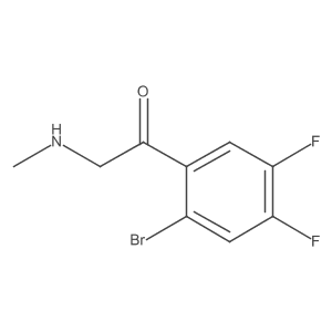 1-(2-Bromo-4,5-difluorophenyl)-2-(methylamino)ethan-1-one Structure