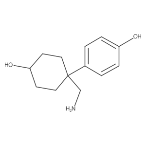 4-[1-(Aminomethyl)-4-hydroxycyclohexyl]phenol结构式