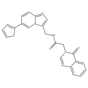 2-(4-oxoquinazolin-3(4H)-yl)-N-((6-(thiophen-2-yl)-[1,2,4]triazolo[4,3-b]pyridazin-3-yl)methyl)acetamide结构式