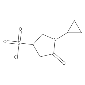 1-Cyclopropyl-5-oxopyrrolidine-3-sulfonyl chloride结构式