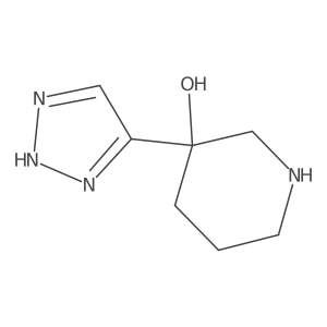3-(1H-1,2,3-Triazol-4-yl)piperidin-3-ol结构式