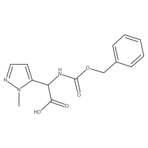 2-{[(benzyloxy)carbonyl]amino}-2-(1-methyl-1H-pyrazol-5-yl)acetic acid结构式