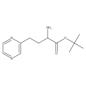 Tert-butyl 2-amino-4-(pyrazin-2-yl)butanoate结构式
