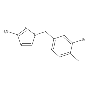 1-[(3-bromo-4-methylphenyl)methyl]-1H-1,2,4-triazol-3-amine结构式