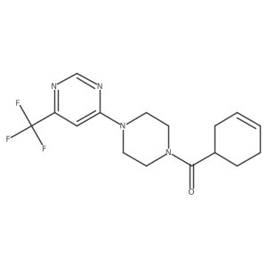 Cyclohex-3-en-1-yl(4-(6-(trifluoromethyl)pyrimidin-4-yl)piperazin-1-yl)methanone Structure