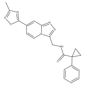 N-((7-(3-methyl-1,2,4-oxadiazol-5-yl)-[1,2,4]triazolo[4,3-a]pyridin-3-yl)methyl)-1-phenylcyclopropanecarboxamide结构式