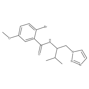2-bromo-5-methoxy-N-(3-methyl-1-(1H-1,2,3-triazol-1-yl)butan-2-yl)benzamide Structure