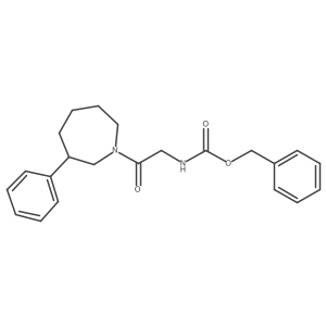 benzyl N-[2-oxo-2-(3-phenylazepan-1-yl)ethyl]carbamate结构式
