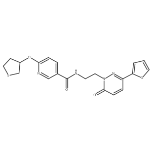 N-(2-(3-(furan-2-yl)-6-oxopyridazin-1(6H)-yl)ethyl)-6-((tetrahydrothiophen-3-yl)oxy)nicotinamide结构式