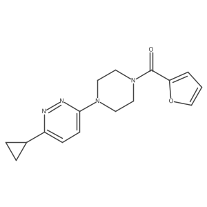 (4-(6-Cyclopropylpyridazin-3-yl)piperazin-1-yl)(furan-2-yl)methanone Structure